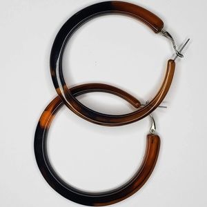 Clear Acrylic Hoop Earrings